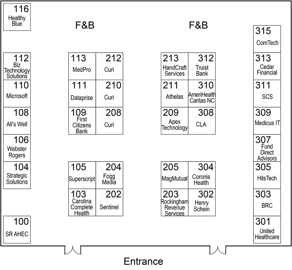 Fall Conference Exhibit Hall Layout