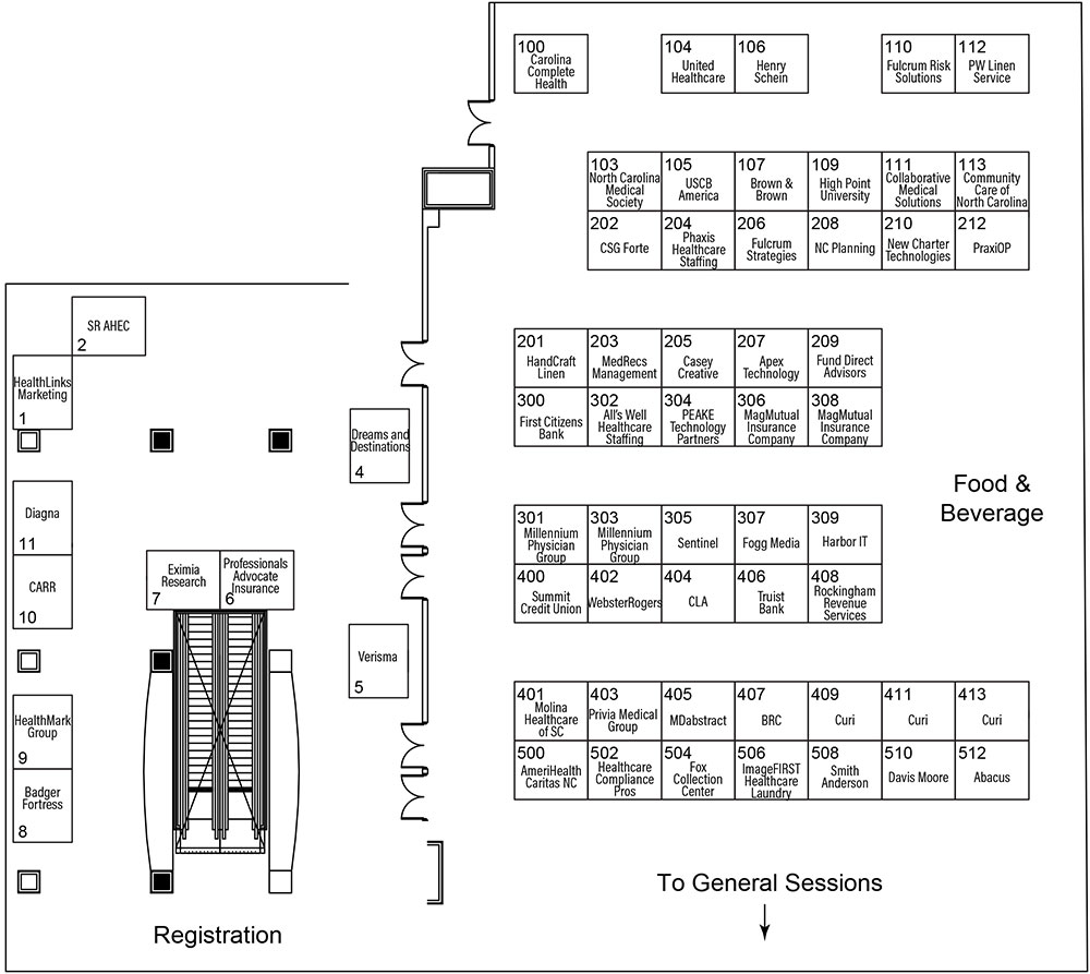 Fall Conference Exhibit Hall Layout