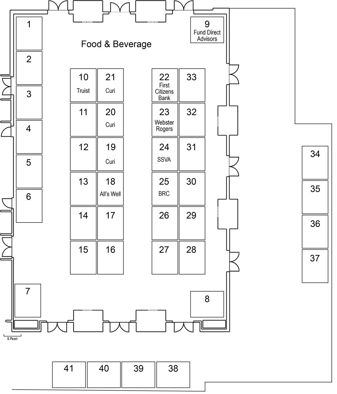 2026 Spring Conference Exhibit Hall Layout with Exhibitors
